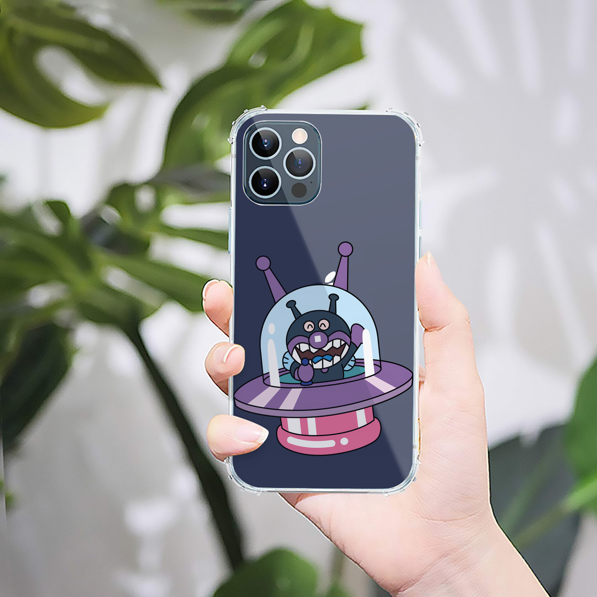 （画像用） アンパンマン Anpanman 【iPhone 12シリーズ対応】透明スマホケース（クリアソフトケース）